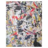 Jackson Pollock WHITE LIGHT Canvas Screen Print Reproduction - 1954
