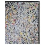 Jackson Pollock WHITE LIGHT Canvas Screen Print Reproduction - 1954
