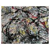 Jackson Pollock Framed Screen Print Reproduction - Edition 34, 1949, 47x33 in.