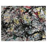 Jackson Pollock Framed Screen Print Reproduction - Edition 34, 1949, 47x33 in.