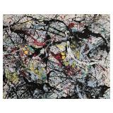 Jackson Pollock Framed Screen Print Reproduction - Edition 34, 1949, 47x33 in.