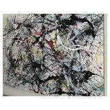 Jackson Pollock Framed Screen Print Reproduction - Edition 34, 1949, 47x33 in.