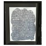 Grocery List - Gwen Portin 2019, Ink Wash/Acrylic/Colored Pencil, Framed 13 x 16 in