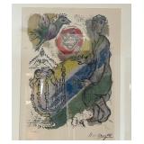 Marc Chagall Star of David History of the Exodus Lithograph - 75/500, Finley Framed, 32x38