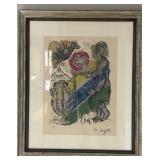 Marc Chagall Star of David History of the Exodus Lithograph - 75/500, Finley Framed, 32x38
