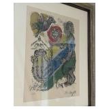 Marc Chagall Star of David History of the Exodus Lithograph - 75/500, Finley Framed, 32x38