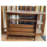 Vintage MCM Triple-Sided Book Holder Display Table - 39 x 17 x 29.5 in - Needs Refinishing