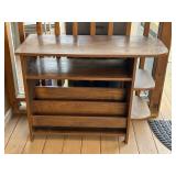 Vintage MCM Triple-Sided Book Holder Display Table - 39 x 17 x 29.5 in - Needs Refinishing