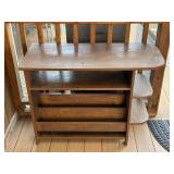 Vintage MCM Triple-Sided Book Holder Display Table - 39 x 17 x 29.5 in - Needs Refinishing
