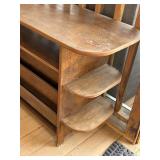 Vintage MCM Triple-Sided Book Holder Display Table - 39 x 17 x 29.5 in - Needs Refinishing