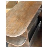 Vintage MCM Triple-Sided Book Holder Display Table - 39 x 17 x 29.5 in - Needs Refinishing