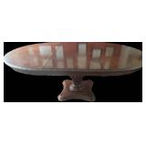 Bernhardt Round Dining Table Pedestal - Carved Edge, Model 340-272