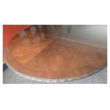 Bernhardt Round Dining Table Pedestal - Carved Edge, Model 340-272