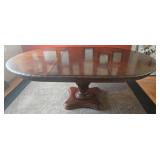 Bernhardt Round Dining Table Pedestal - Carved Edge, Model 340-272