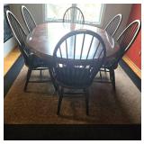 Set of 6 Broyhill Heirlooms Windsor Side Chairs - Antique Black
