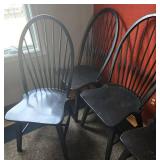 Set of 6 Broyhill Heirlooms Windsor Side Chairs - Antique Black