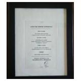 6 Framed Restaurant Menus - Mixed Venues Collection