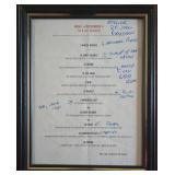 6 Framed Restaurant Menus - Mixed Venues Collection
