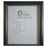 9 Framed Famous Restaurant Menus