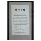 9 Framed Famous Restaurant Menus
