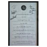 9 Framed Famous Restaurant Menus