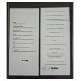 9 Framed Famous Restaurant Menus
