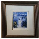 Marc Chagall - Les Mariés sur Fond de la Tour Eiffel Signed Limited Edition Print 185/500