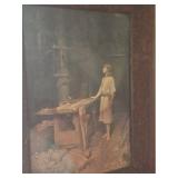 Christ in the Workshop - Print of Painting by Sister Memoria Gaspard