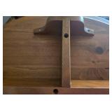 Wood Half Moon Table With Black Legs