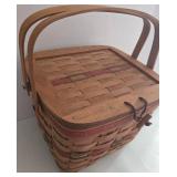 Longaberger Holiday Hostess Weekender Basket with Red Accent Band & Lid