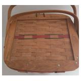 Longaberger Holiday Hostess Weekender Basket with Red Accent Band & Lid