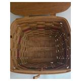 Longaberger Holiday Hostess Weekender Basket with Red Accent Band & Lid