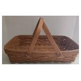 Longaberger Medium Gathering Basket with Handles - Handwoven USA