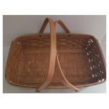 Longaberger Medium Gathering Basket with Handles - Handwoven USA