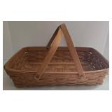 Longaberger Medium Gathering Basket with Handles - Handwoven USA