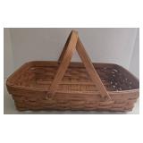 Longaberger Medium Gathering Basket with Handles - Handwoven USA