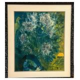 Marc Chagall Evening Enchantment - Framed & Matted, 27 x 37 in