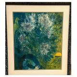 Marc Chagall Evening Enchantment - Framed & Matted, 27 x 37 in