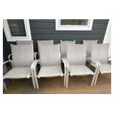 Telescope Casual Soho Sling Fabric Aluminum Chairs (Lot of 8)