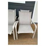 Telescope Casual Soho Sling Fabric Aluminum Chairs (Lot of 8)