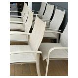 Telescope Casual Soho Sling Fabric Aluminum Chairs (Lot of 8)