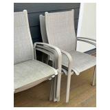 Telescope Casual Soho Sling Fabric Aluminum Chairs (Lot of 8)