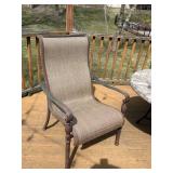 Elbertex Glen Raven Patio 12-Piece Dining Set - 80in Oval Stone-Top Table & 6 Chairs