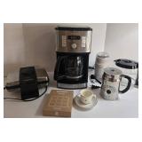 Cuisinart 12-Cup Programmable Coffee Maker With Glass Carafe & Capresso Grinder & Waffle Grill