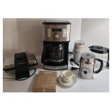 Cuisinart 12-Cup Programmable Coffee Maker With Glass Carafe & Capresso Grinder & Waffle Grill