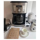 Cuisinart 12-Cup Programmable Coffee Maker With Glass Carafe & Capresso Grinder & Waffle Grill