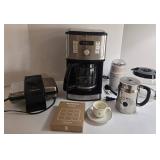 Cuisinart 12-Cup Programmable Coffee Maker With Glass Carafe & Capresso Grinder & Waffle Grill