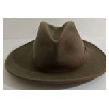 Pendleton Wool Hat - Green/Brown Felt Fedora with Leather Band - Made in USA