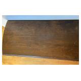 Bookshelf Table - Dark Wood with Curved Pedestal Legs - 23.5 in W x 11 in D x 24 in H