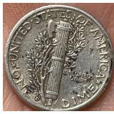 1944 Mercury Dime - Error In COD We Trust (D Mint) 90% Silver